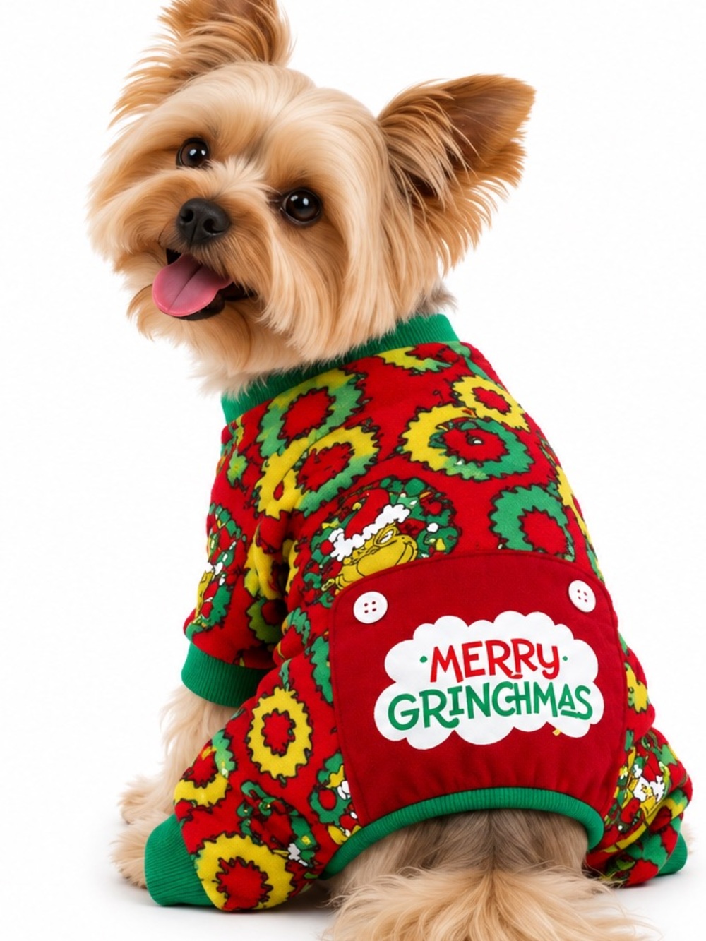 NEW - The Grinch Dog Pajamas Size Small Christmas Holiday Pet PJs Red